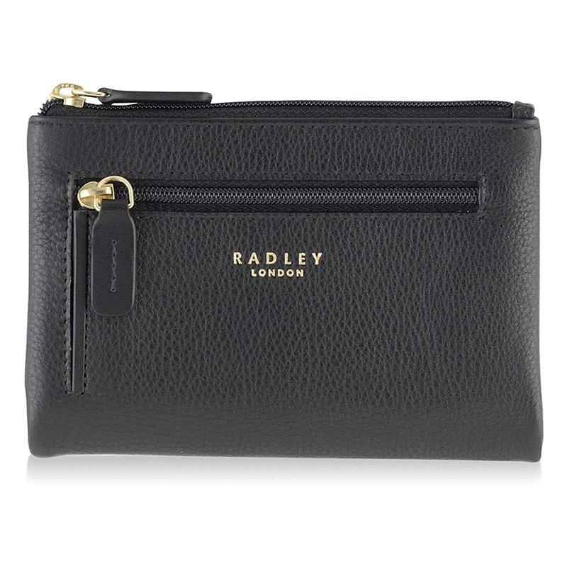 Radley Larks Wood Leather Medium Matinee Purse Black