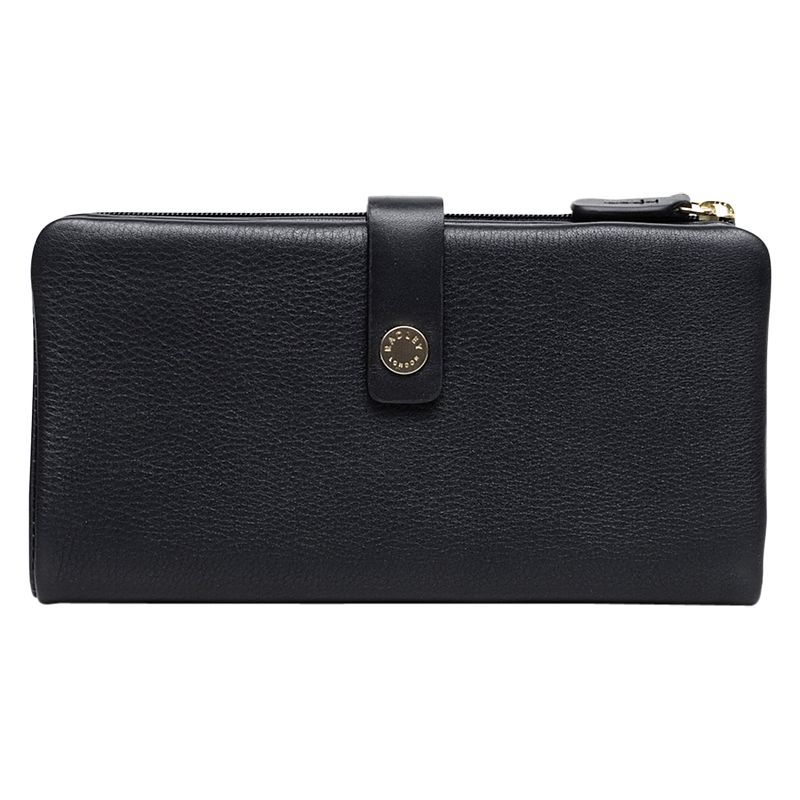 Product image 1 of 3, which shows Radley Larks Wood Leather Large Matinee Purse, Black