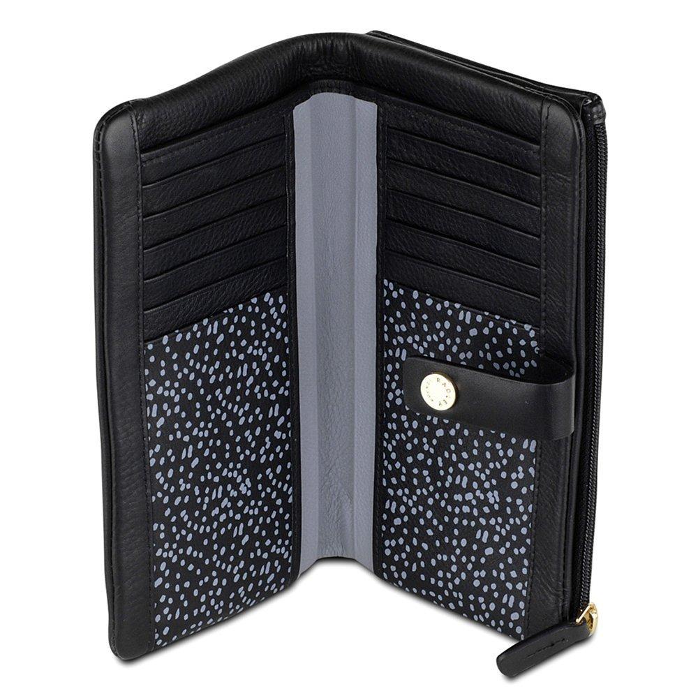 Product image 2 of 3, which shows Radley Larks Wood Leather Large Matinee Purse, Black