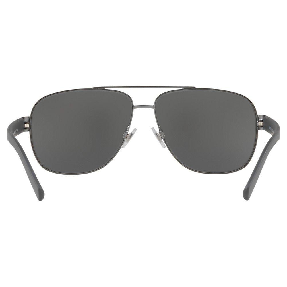 Product image 7 of 10, which shows Polo Ralph Lauren PH3110 Men's Aviator Sunglasses, Charcoal/Mirror Silver