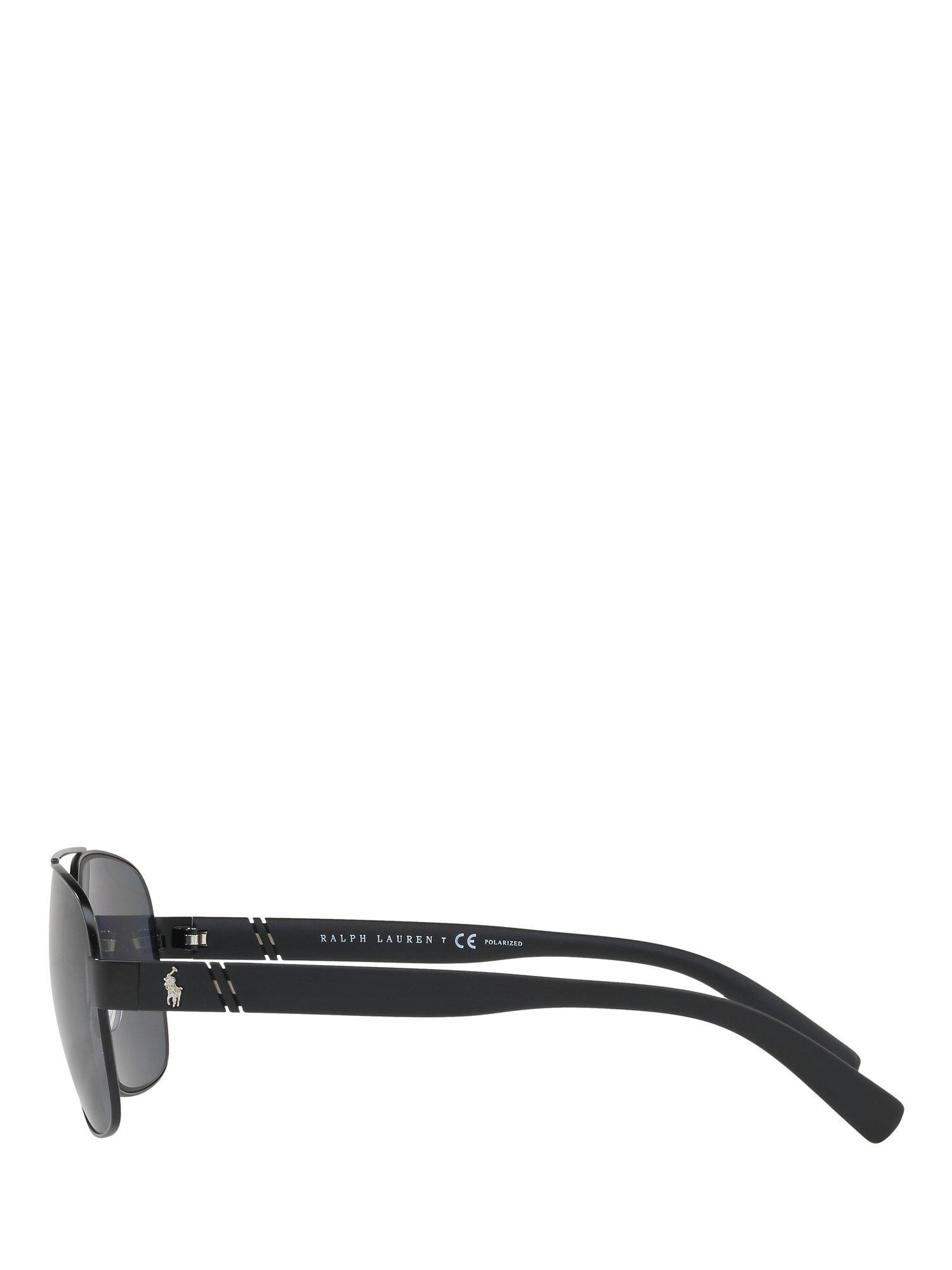 Polo Ralph Lauren PH3110 Men s Polarised Aviator Sunglasses Black Grey