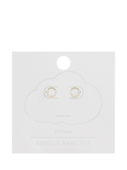 Estella Bartlett Cubic Zirconia Open Circle Stud Earrings, Gold - view 2, Gold