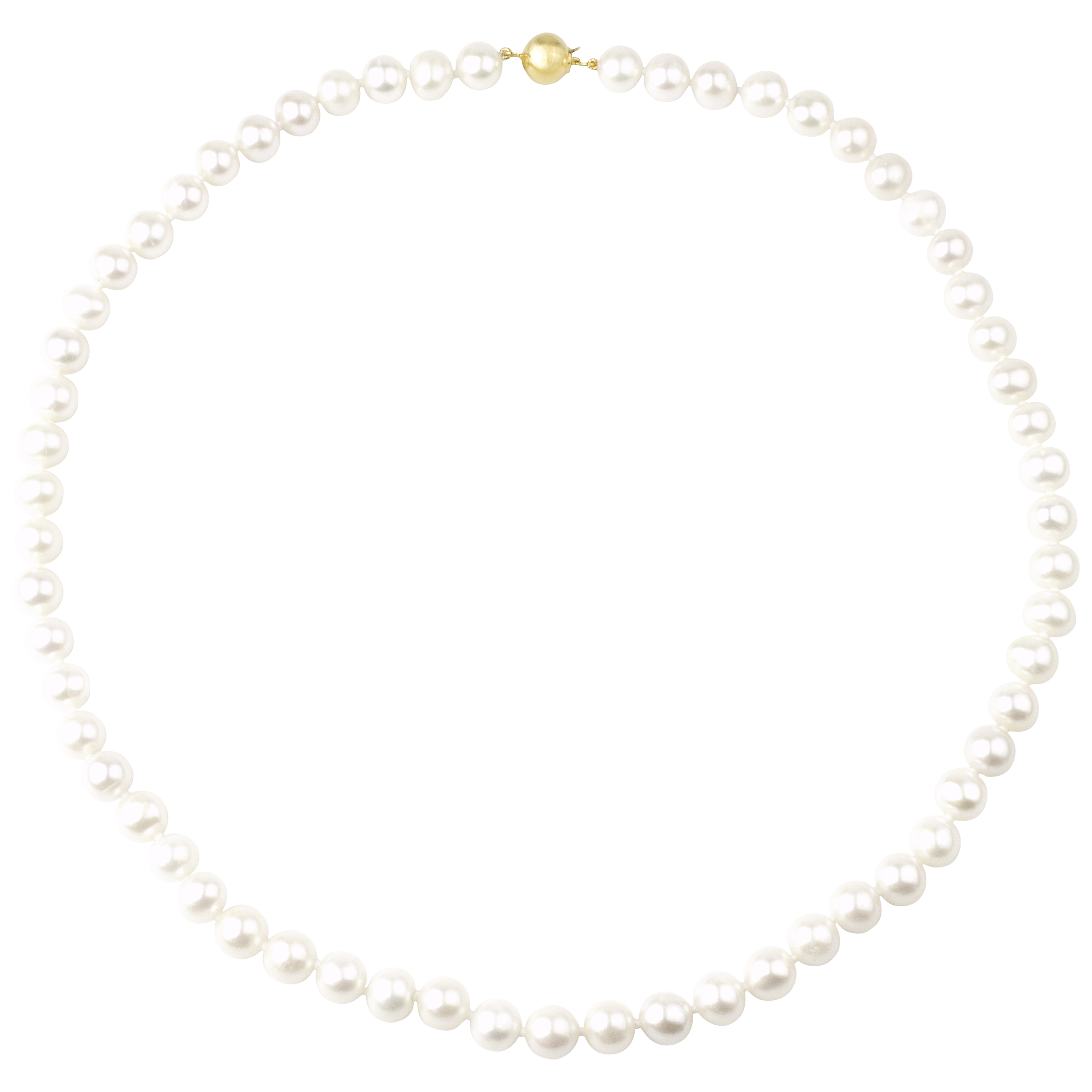 E.W Adams 18ct Gold Cultured Pearl Necklace, White