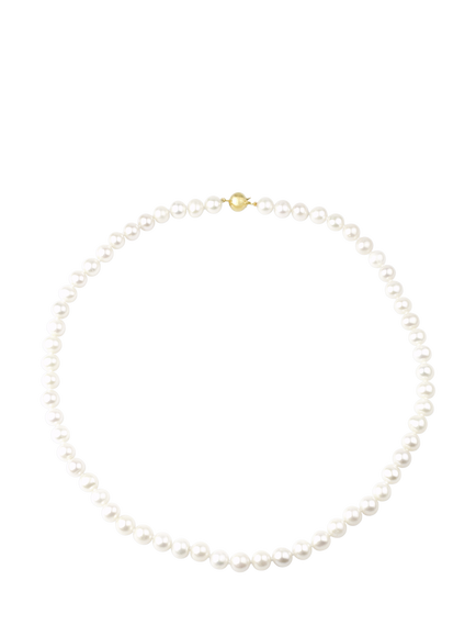 E.W Adams 9ct Gold Freshwater Pearl Necklace, White, White