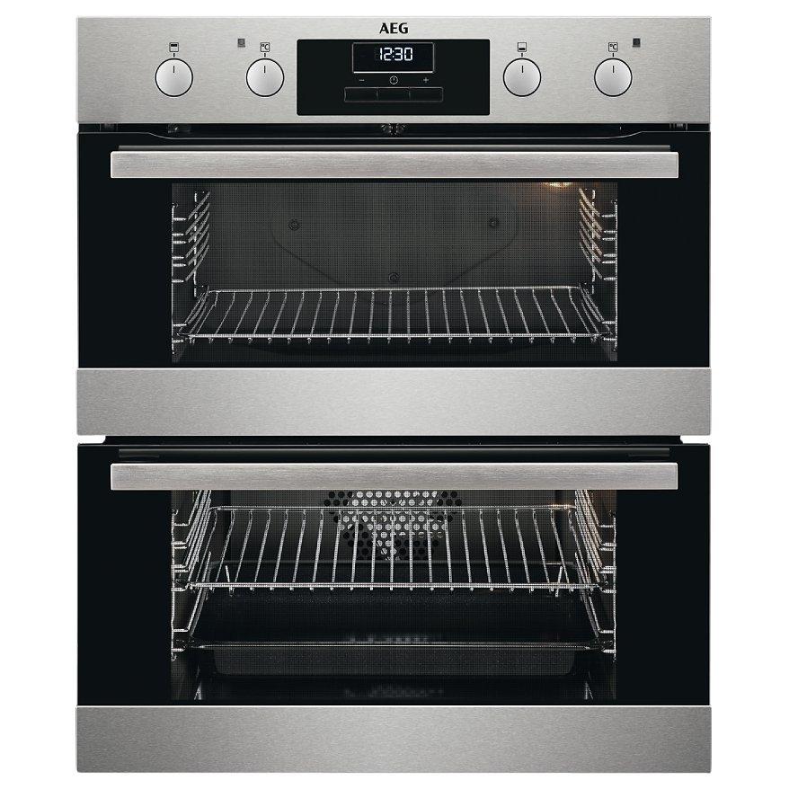 AEG DUB331110M Built-Under Multifunction Double Electric Oven, Stainless Steel