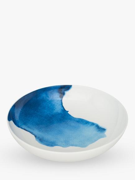 Rick Stein Coves of Cornwall Supper Bowl, Set of 4, Blue/White, Dia.21cm - view 2, Blue/White