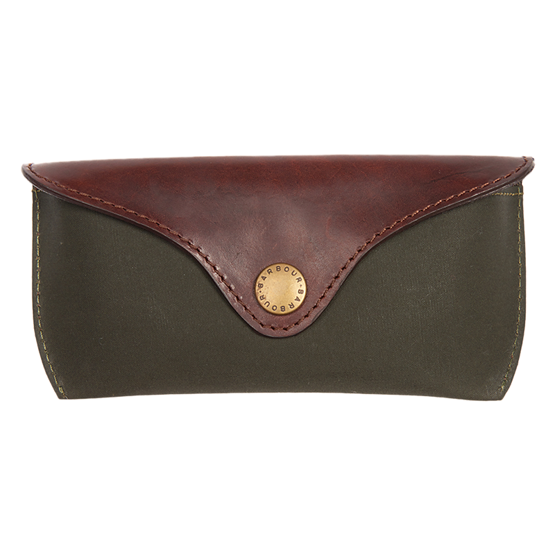 Barbour Drywax Glasses Case, Olive