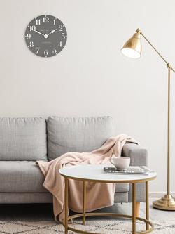 Thomas Kent Arabic Numerals Wall Clock, 30cm - view 2, Dolphin Grey