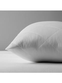 John Lewis Quilted Microfibre Standard Pillow Protector, Pair - view 2, White