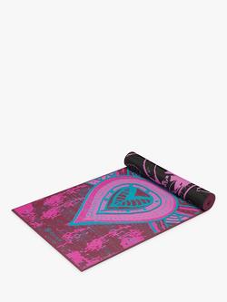 Gaiam Be Free Reversible 6mm Yoga Mat, Black/Pink, Black/Pink