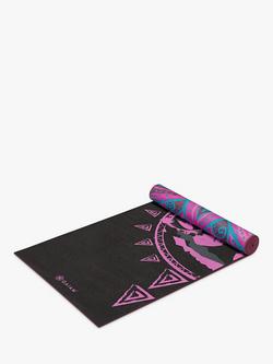 Gaiam Be Free Reversible 6mm Yoga Mat, Black/Pink - view 2, Black/Pink