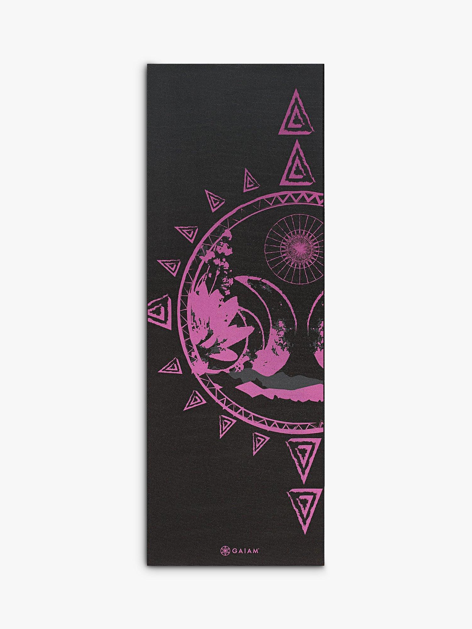 Gaiam Be Free Reversible 6mm Yoga Mat Black Pink