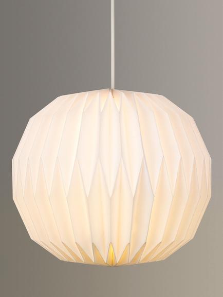 John Lewis Issie Easy-to-Fit Paper Ceiling Shade, White
