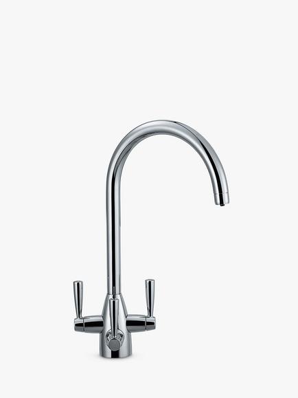 Franke Doric Filter Flow 3 Lever Kitchen Tap, Chrome