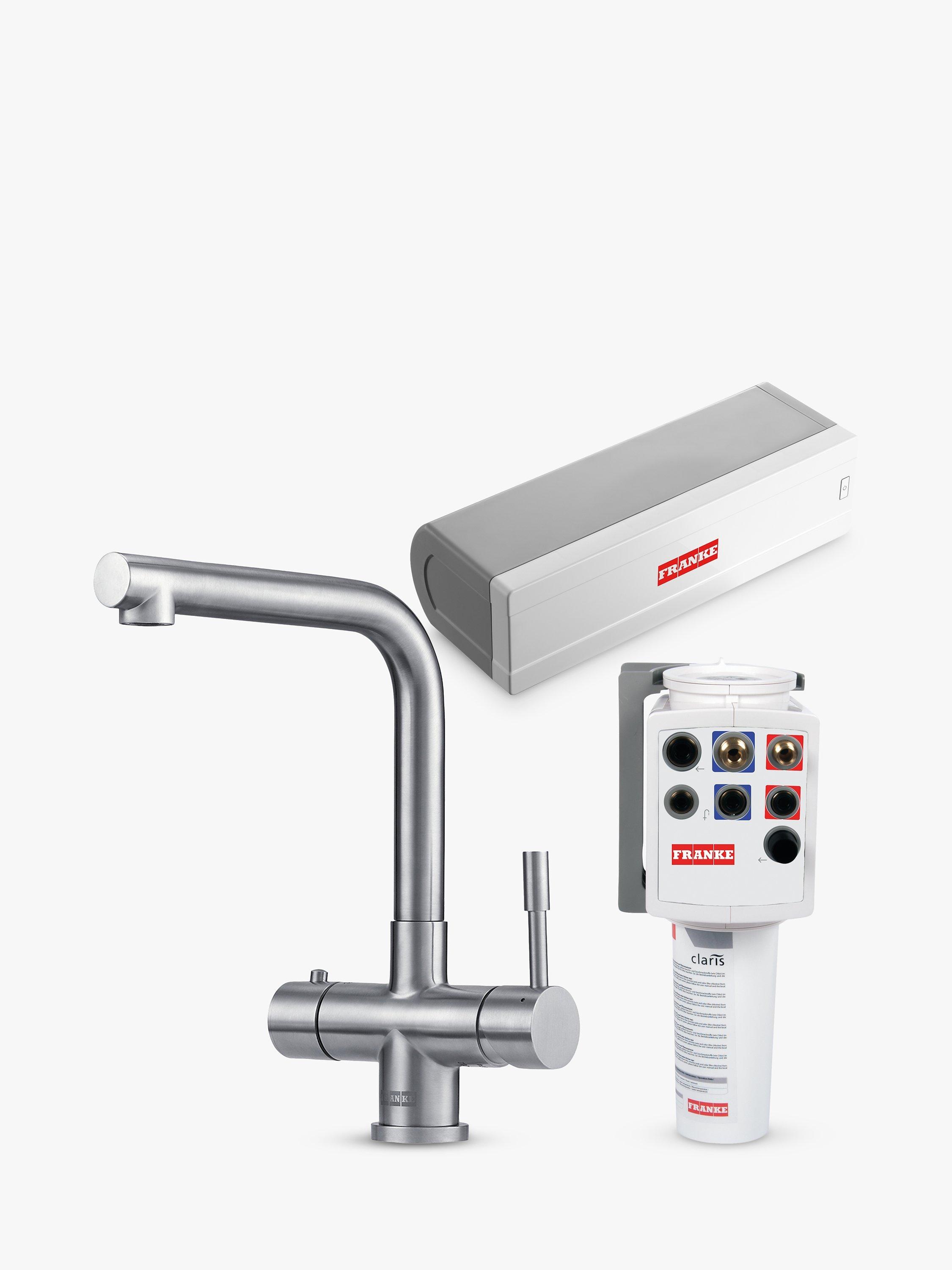 Franke Minerva 1 Lever Mondial 3-in-1 Instant Boiling Hot Water Kitchen Mixer Tap, Stainless Steel
