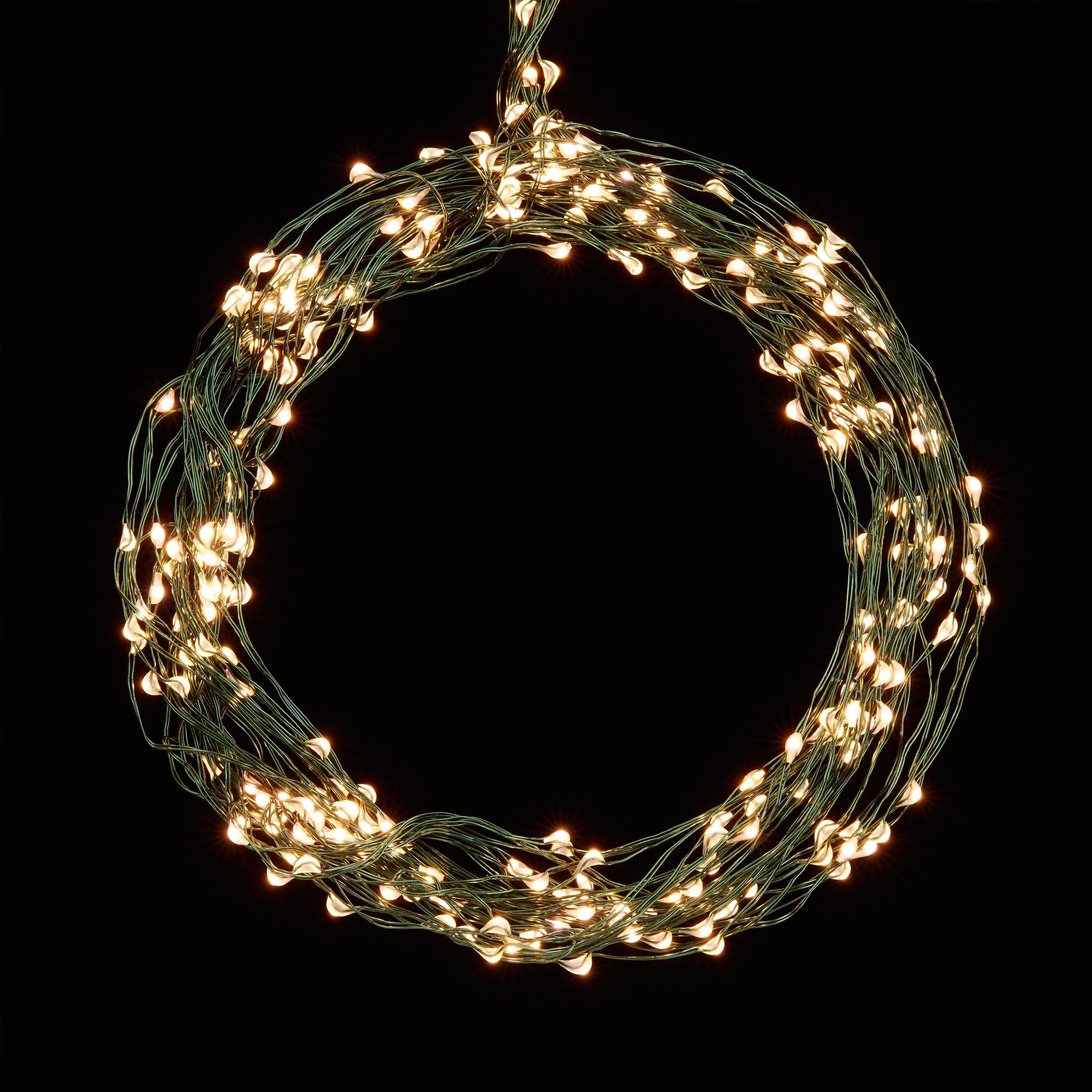 John Lewis Partners 672 LED Waterfall Lights Pure White 7ft Tree