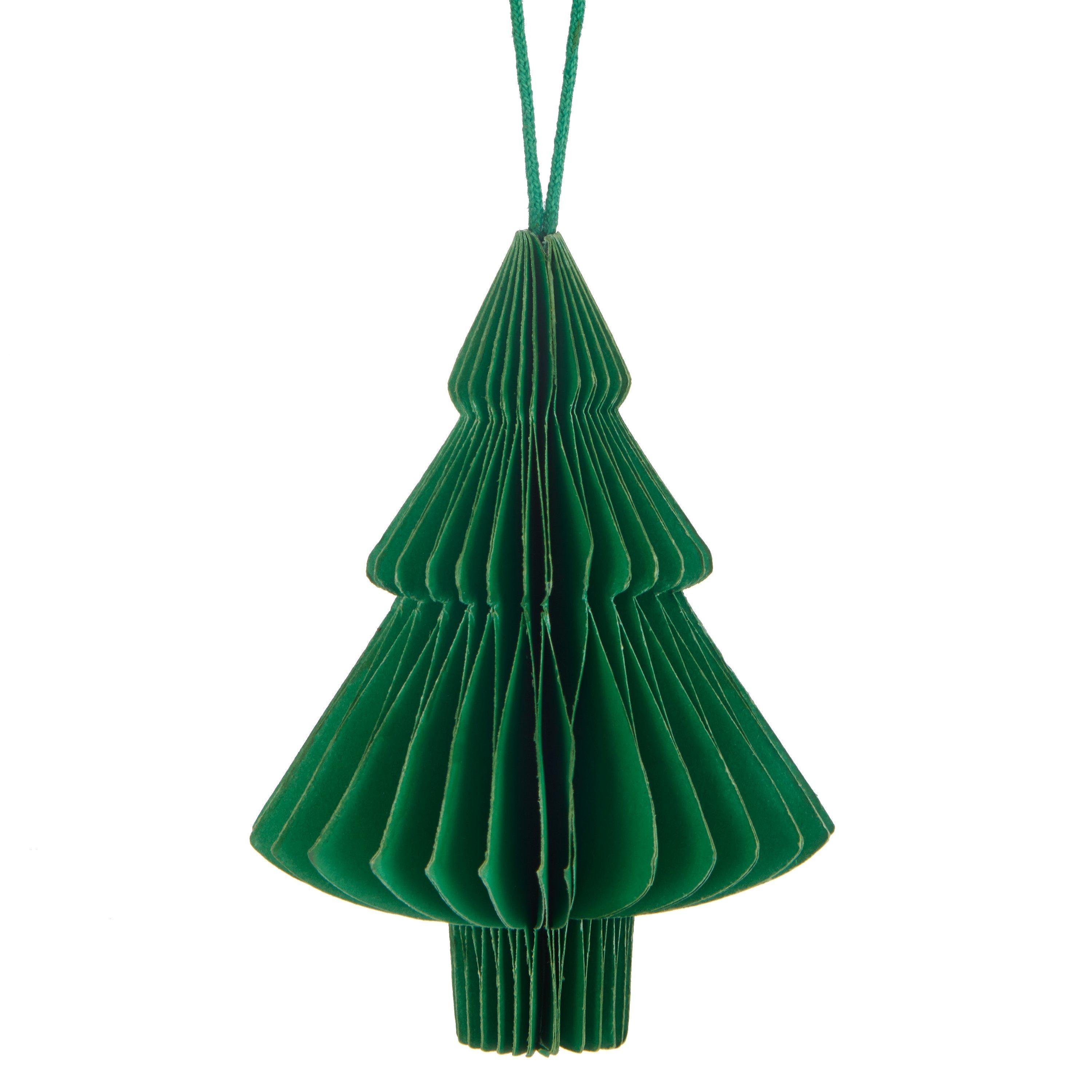 Vivid Lima Llama Honeycomb Tree Decoration, Green