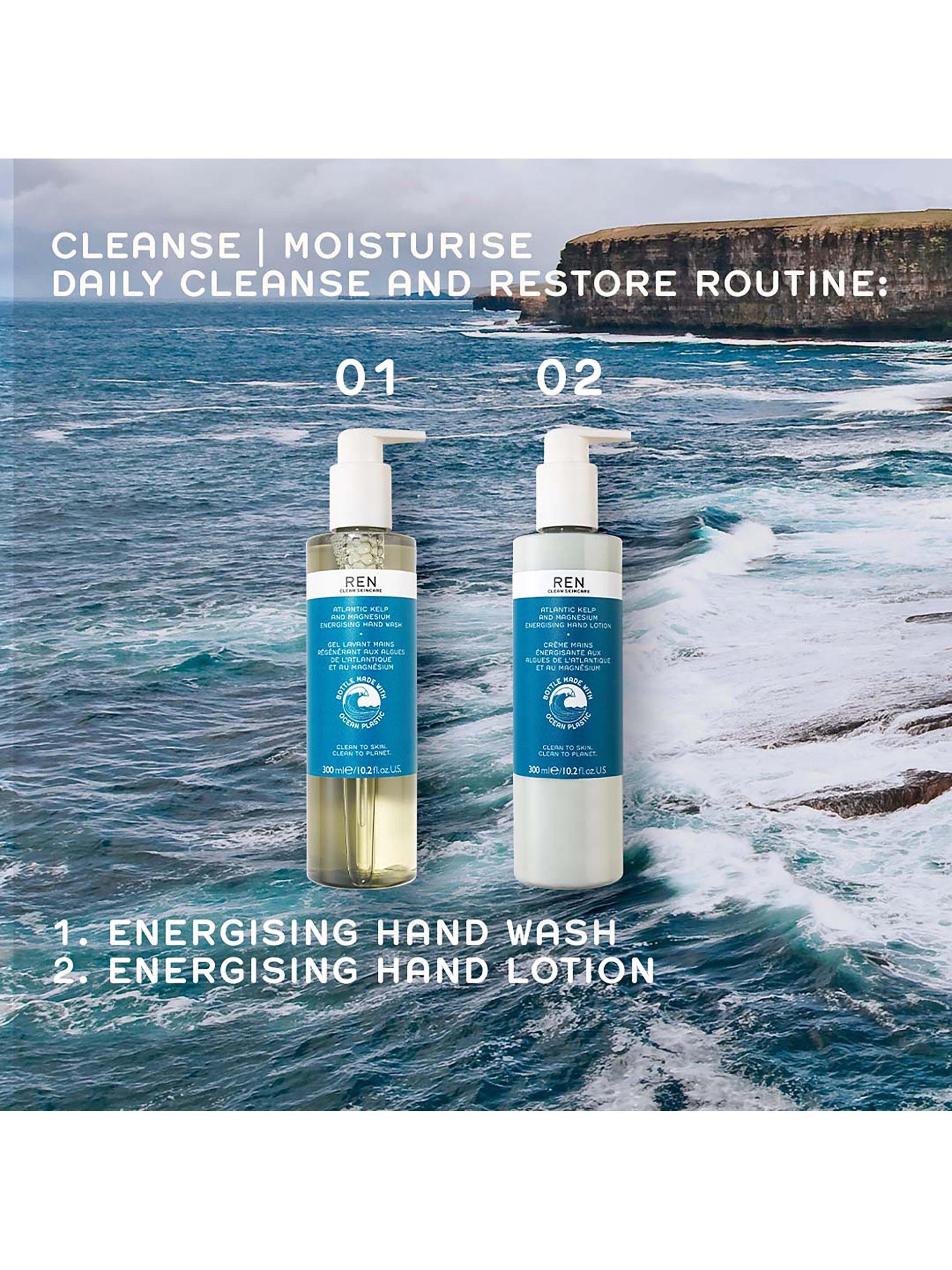 Product image 5 of 7, which shows REN Clean Skincare Atlantic Kelp And Magnesium Salt Energising Hand Wash, 300ml
