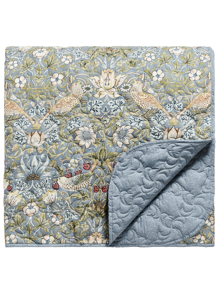 Morris & Co. Strawberry Thief Bedspread, Slate