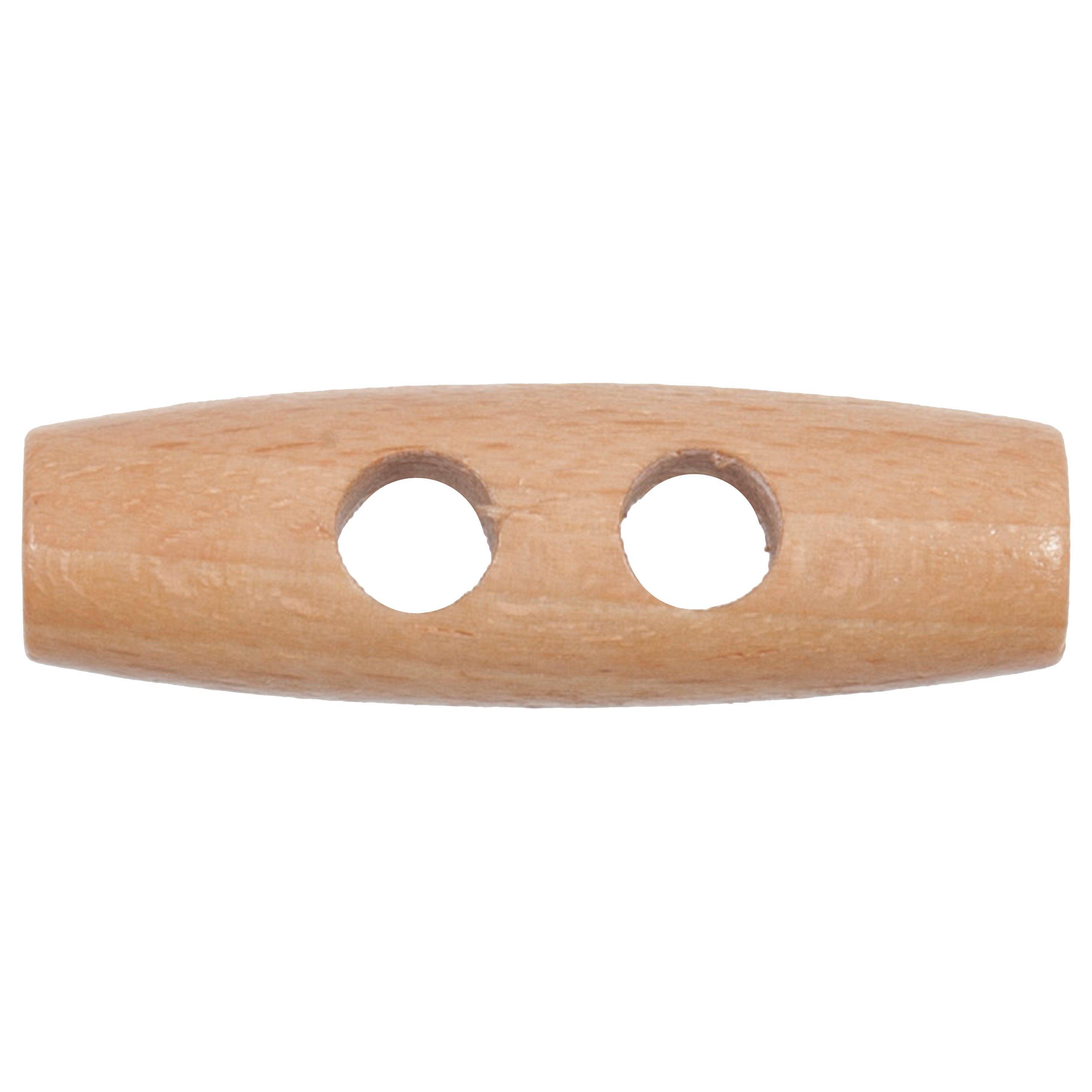 Groves Wooden Toggle Button, 40mm, Pack of 2