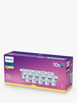 Philips 4.6W GU10 LED Light Bulb, Pack of 10 - view 2, Clear