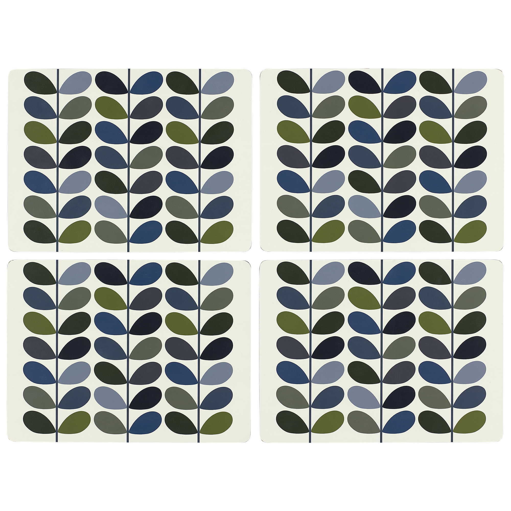 Orla Kiely Multi Stem Placemats, Set of 4, Khaki/Multi