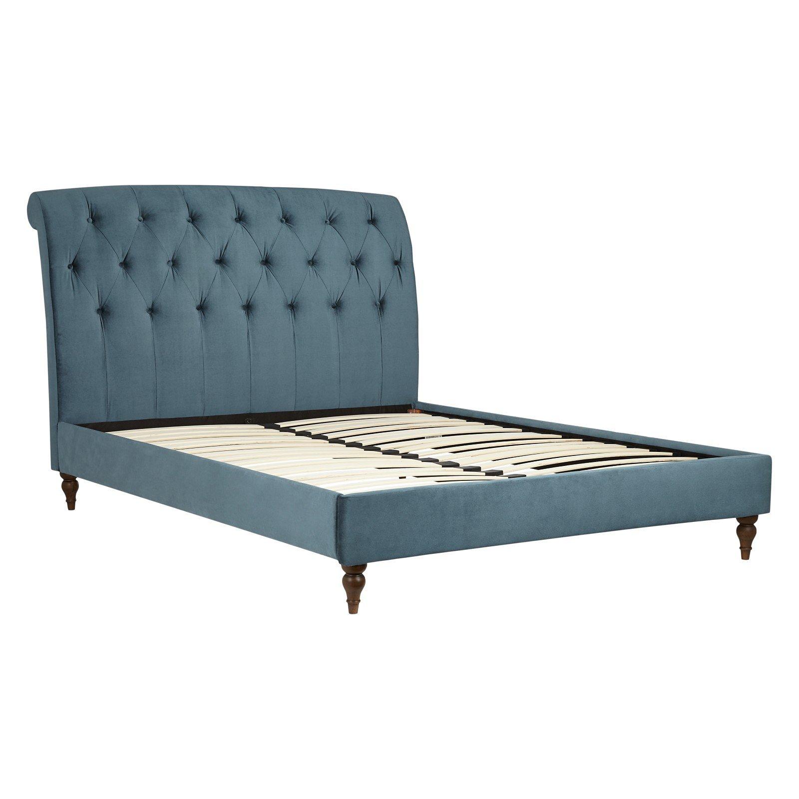 John Lewis & Partners Brooke Velvet Effect Upholstered Bed Frame, Double
