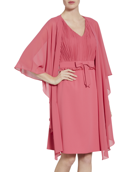 Gina Bacconi Chiffon Shawl, Coral Red