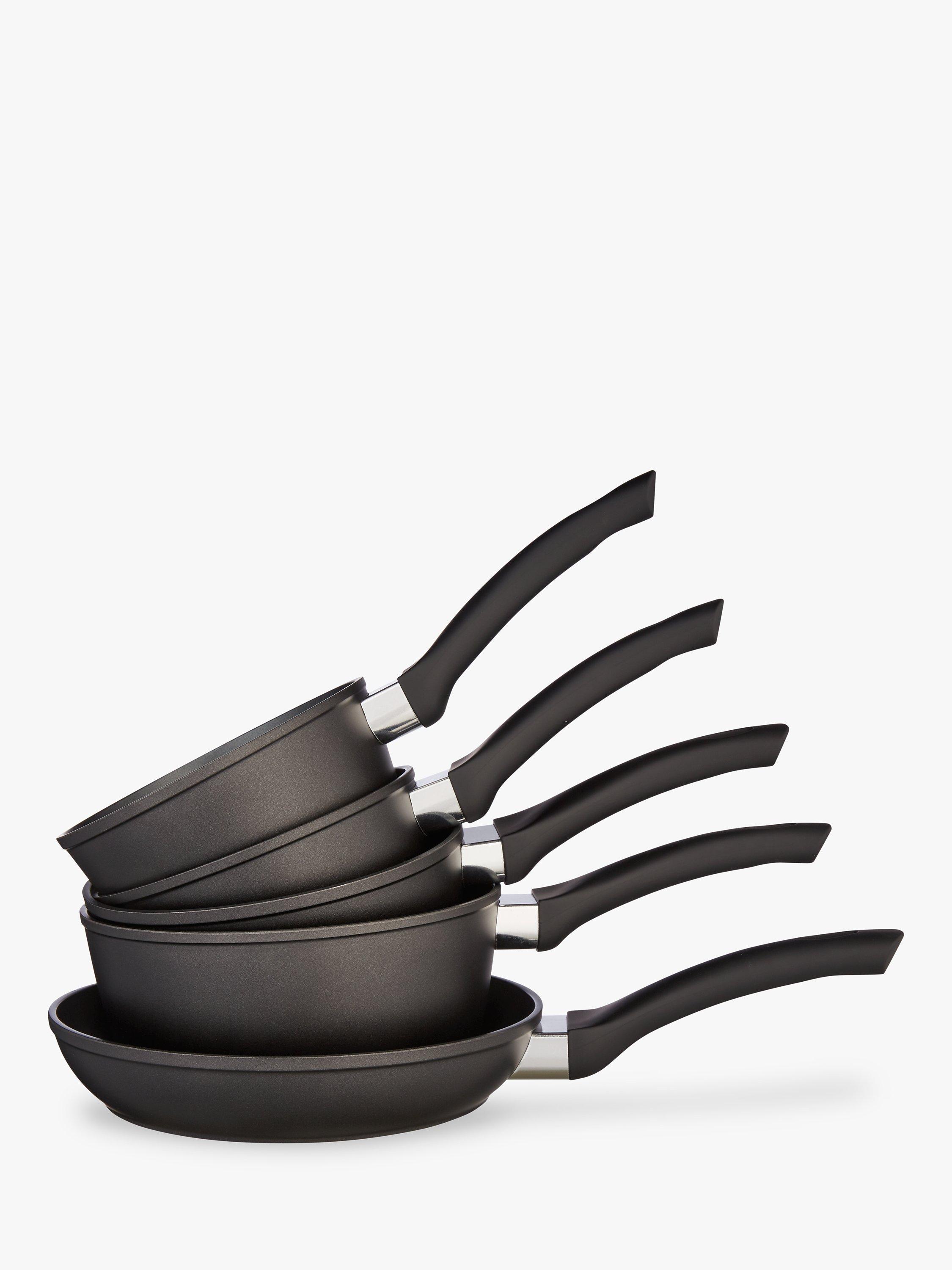 John Lewis & Partners Forged Aluminium Non-Stick Pan Set, 5 Pieces