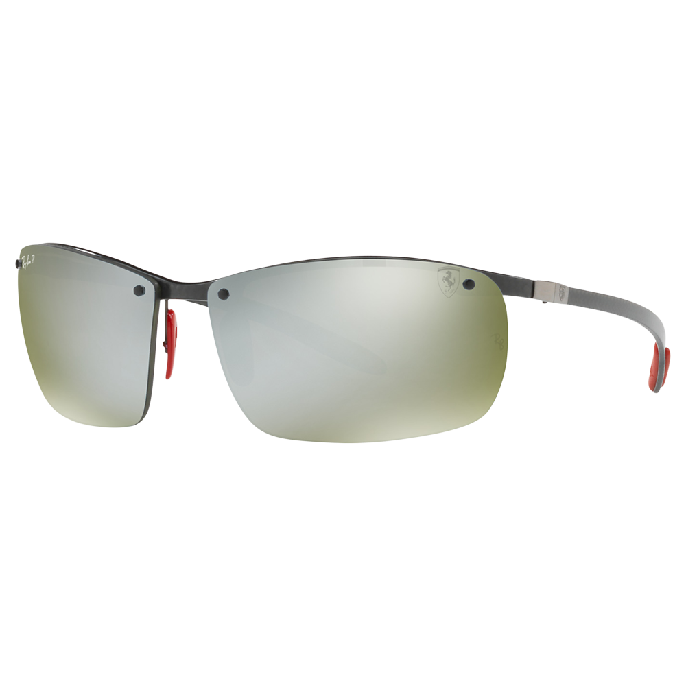 Ray-Ban RB8305M Polarised Scuderia Ferrari Collection Rectangular Sunglasses