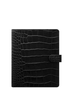 Filofax Classic Croc A5 Organiser, Ebony