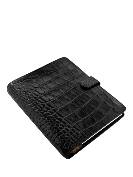 Filofax Classic Croc A5 Organiser, Ebony - view 2, Ebony