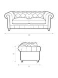 Halo Earle Chesterfield Large 3 Seater Leather Sofa