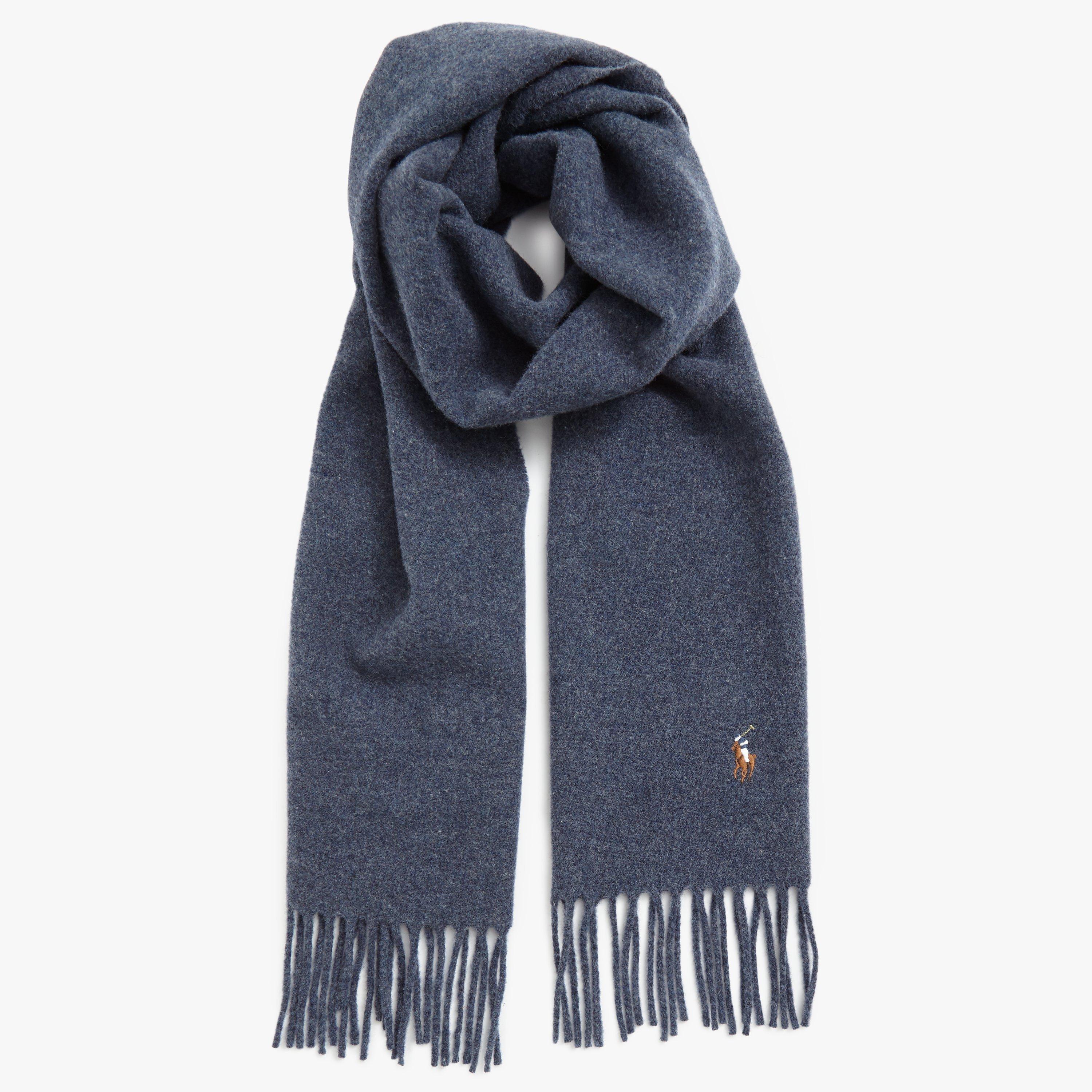 Polo Ralph Lauren Italian Wool Scarf Blue Heather