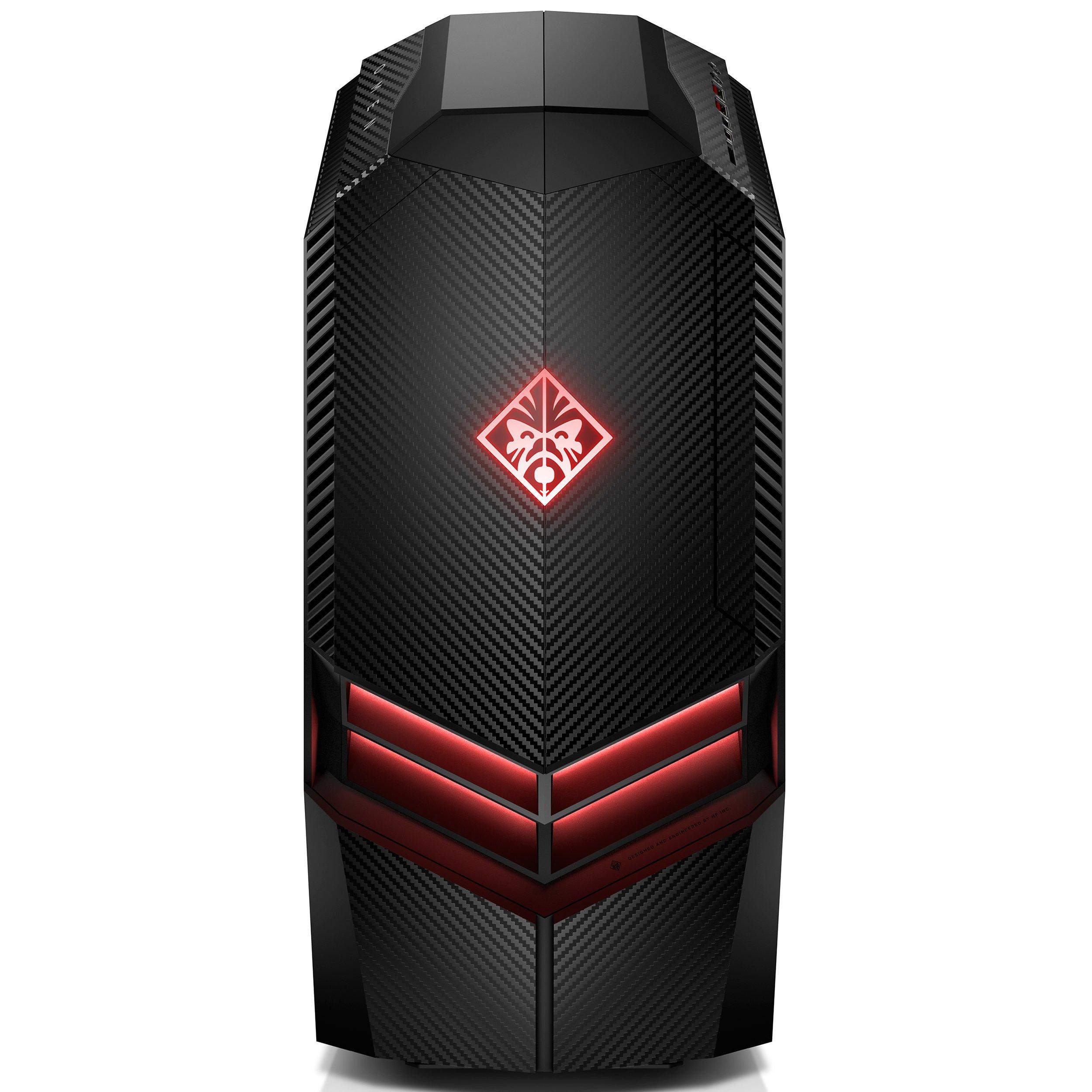 HP OMEN 880-021na Desktop PC, AMD Ryzen 7, 8GB, 2TB HDD + 256GB M.2 SSD, Radeon RX 580, Black