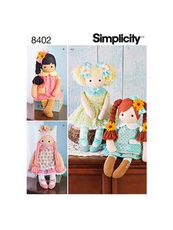 Simplicity Dolls Sewing Pattern, 8402, 
