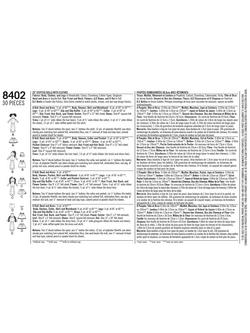 Simplicity Dolls Sewing Pattern, 8402 - view 2, 