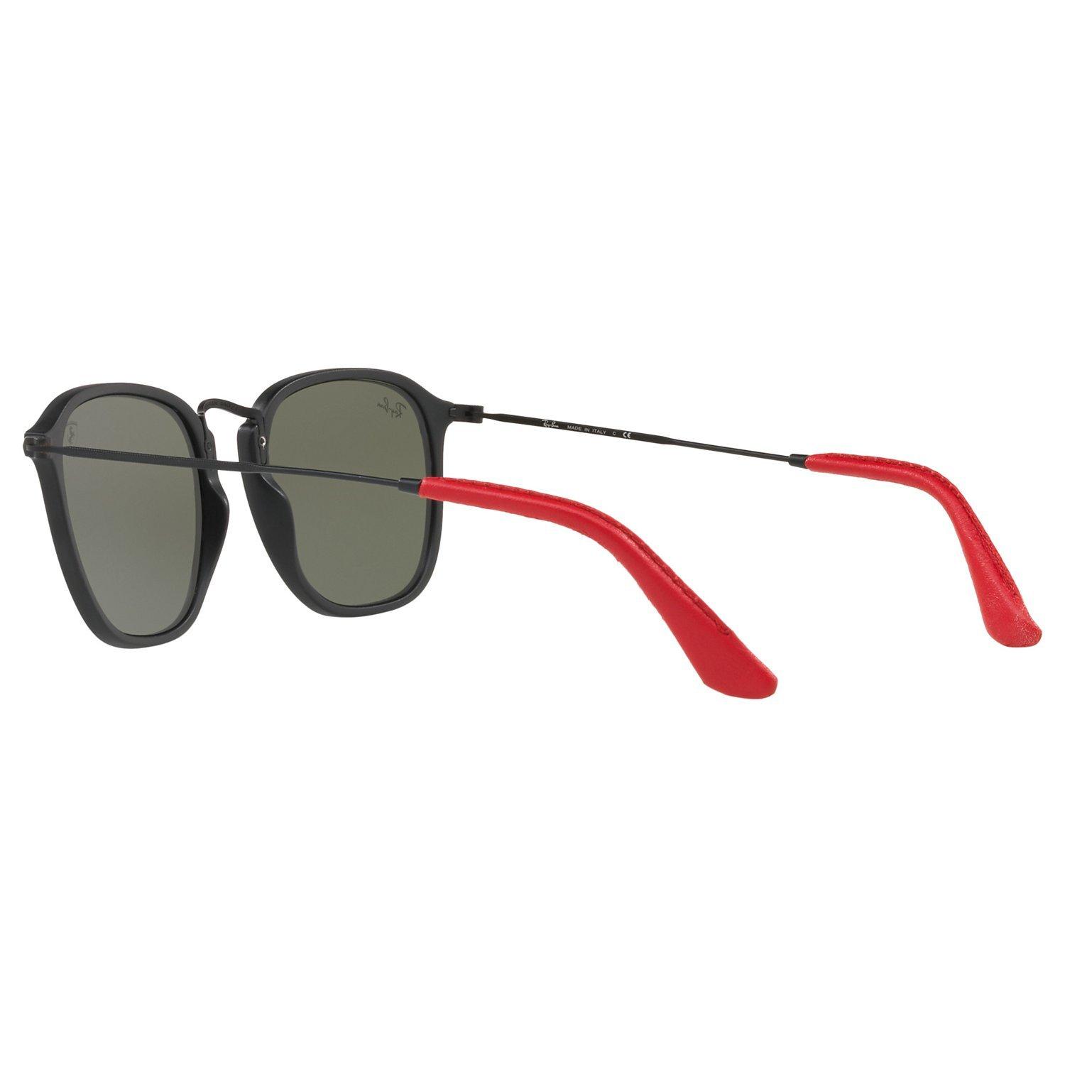 Product image 4 of 8, which shows Ray-Ban RB2448NM Scuderia Ferrari Square Sunglasses, Black/Mirror Grey