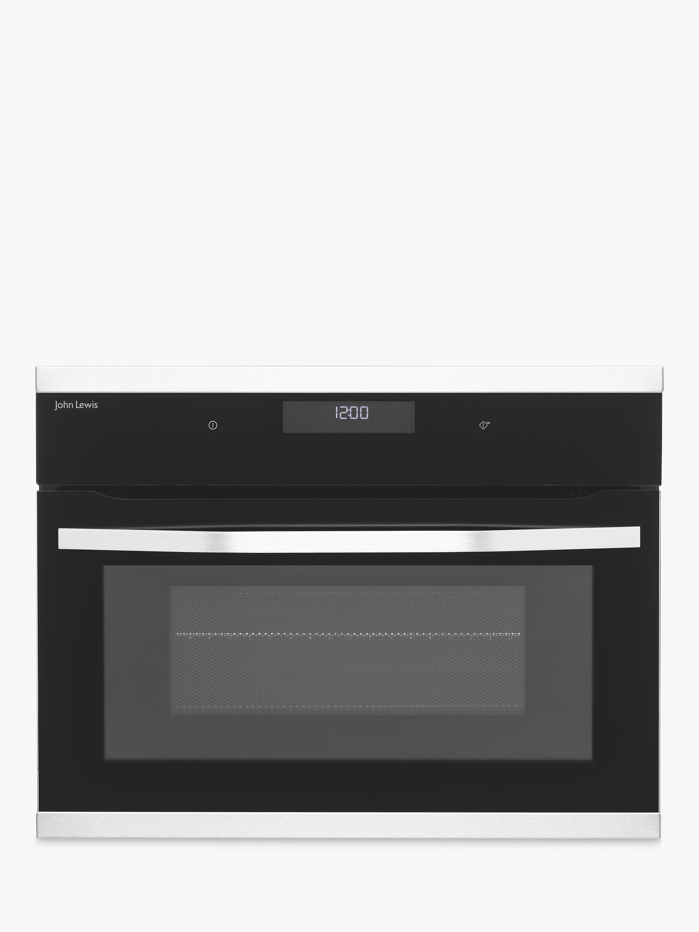 John Lewis Partners JLBICO431 Built in Combination Microwave Oven Black Stainless Steel