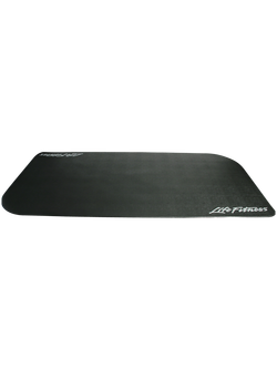 Life Fitness Equipment Mat, Black, Large, Black