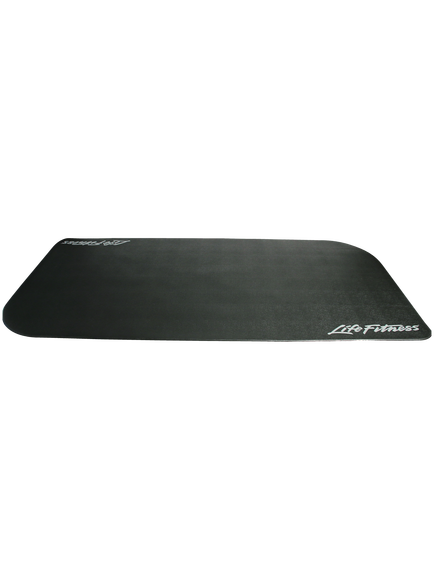 Life Fitness Equipment Mat, Black, Large, Black