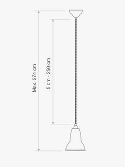 Anglepoise 1227 Brass Ceiling Light, Ink - view 2, Ink