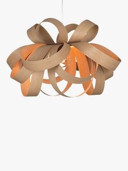 Tom Raffield Large Skipper Pendant Light, 80cm - view 2, Oak