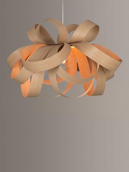 Tom Raffield Large Skipper Pendant Ceiling Light, Dia.80cm, Oak