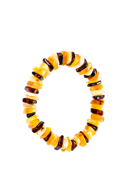Be-Jewelled Amber Stretch Bracelet, Multi, Multi