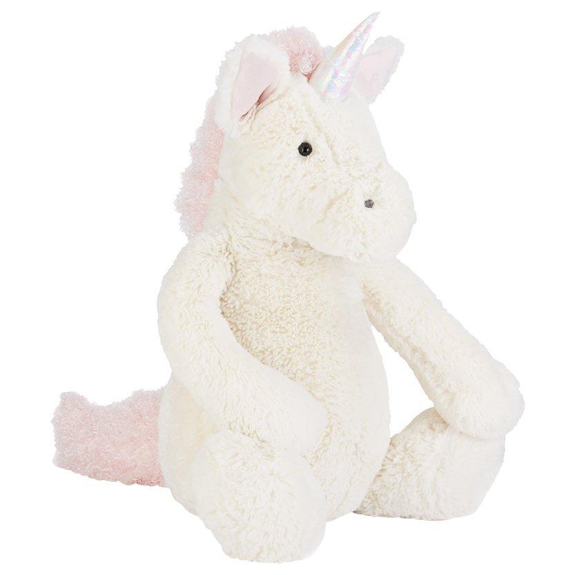 Jellycat Bashful Unicorn Soft Toy, Really Big, White/Pink