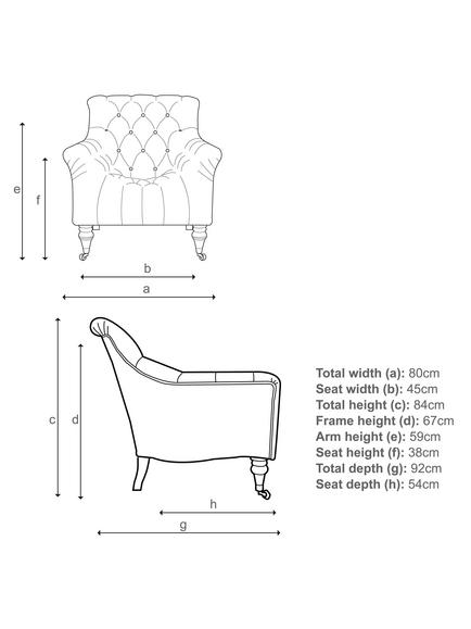 Tetrad Skittle Armchair - view 2, Bracken Herringbone