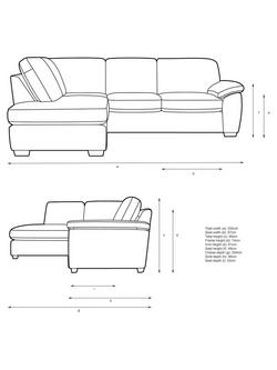John Lewis Camden 5+ Seater LHF Corner End Chaise - view 2, 