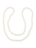 E.W Adams Long Pearl Necklace, White