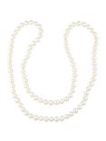 E.W Adams Long Pearl Necklace, White